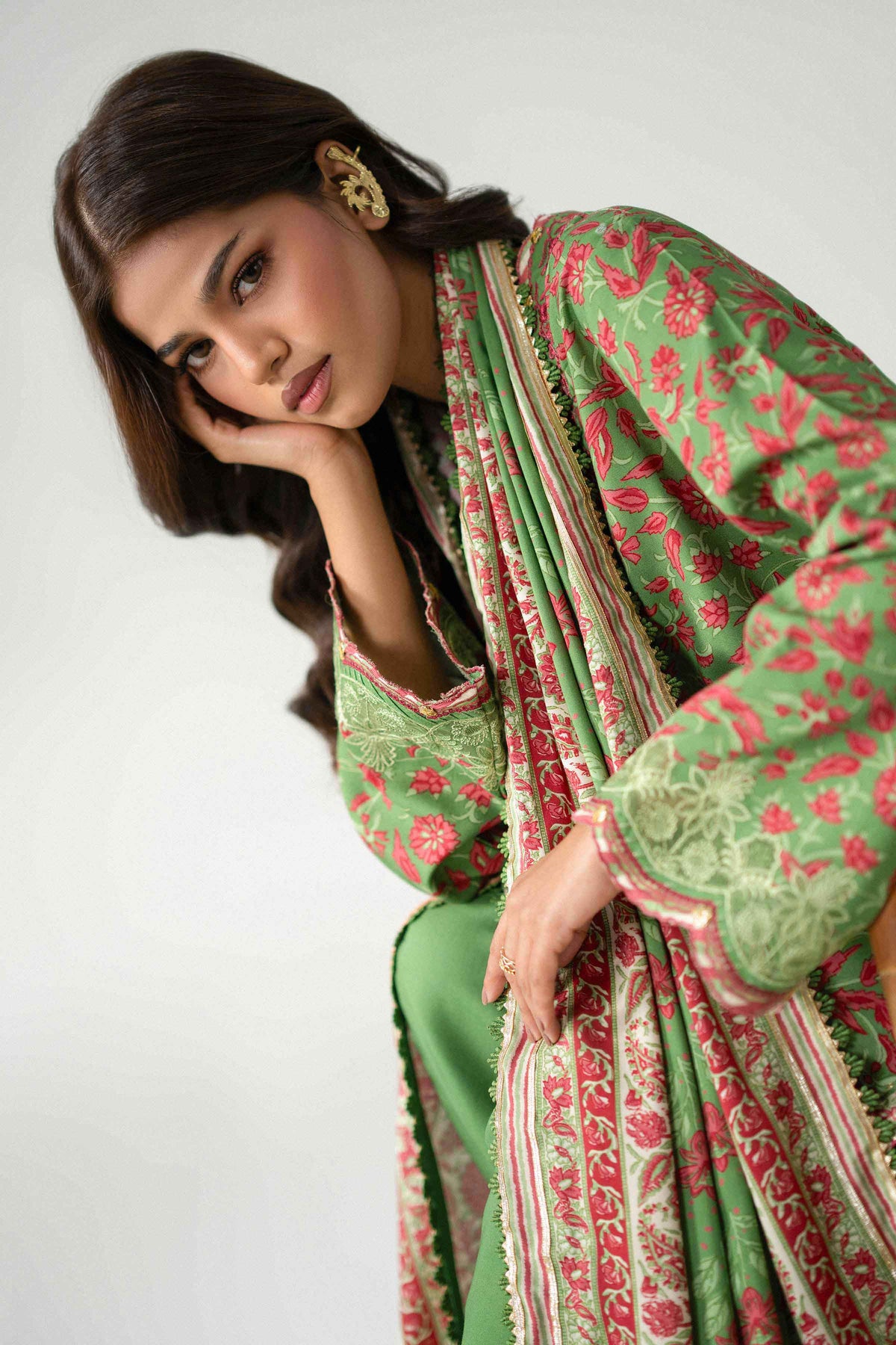 3 Piece - Printed Embroidered Suit - U3PE-NISHA26WV1-3