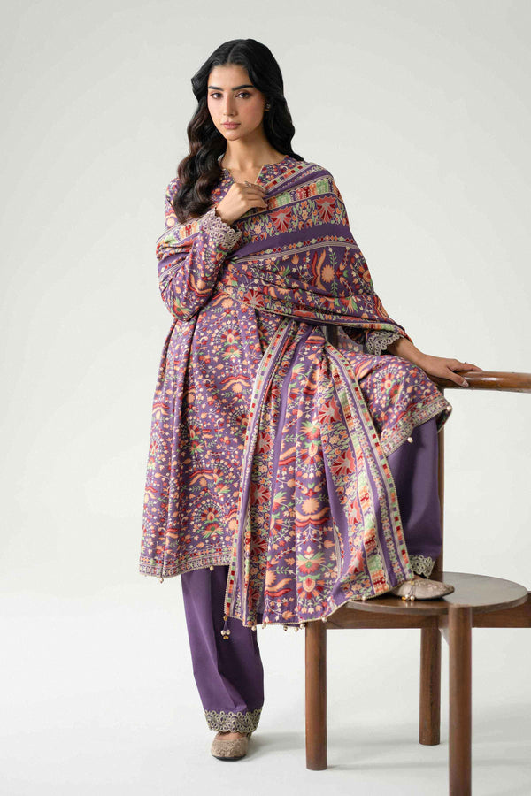 3 Piece - Printed Embroidered Suit - U3PE-NISHA26WV1-41