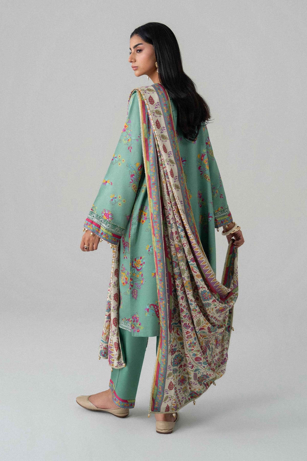3 Piece - Printed Embroidered Suit - U3PE-NISHA26WV1-43
