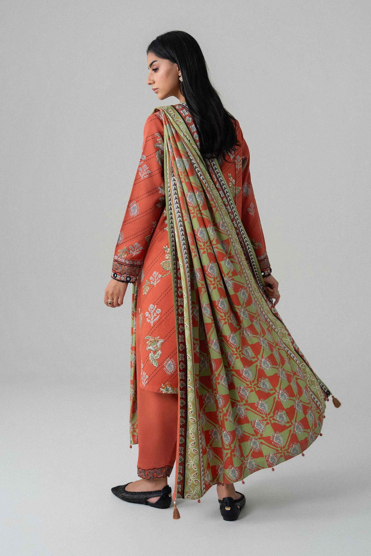 3 Piece - Printed Embroidered Suit - U3PE-NISHA26WV1-48
