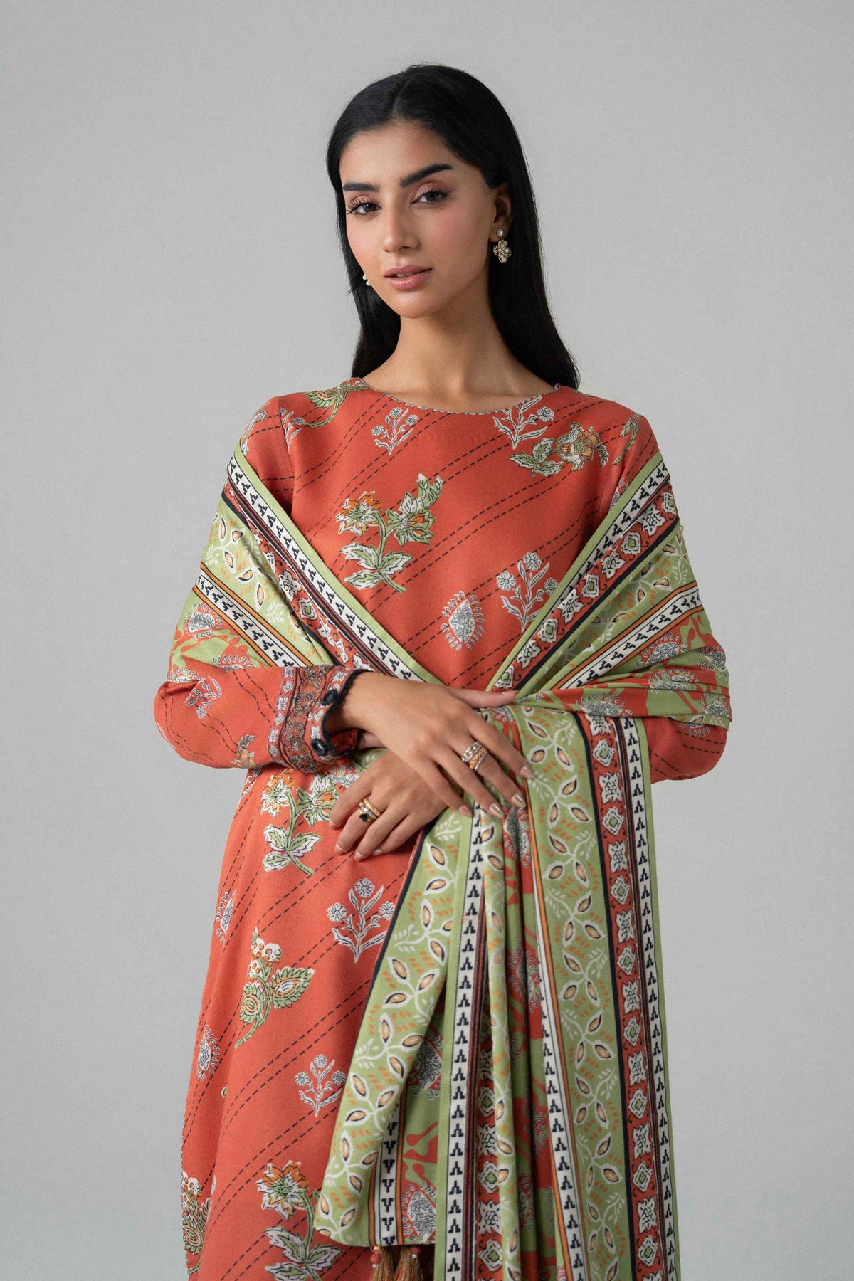 3 Piece - Printed Embroidered Suit - U3PE-NISHA26WV1-48