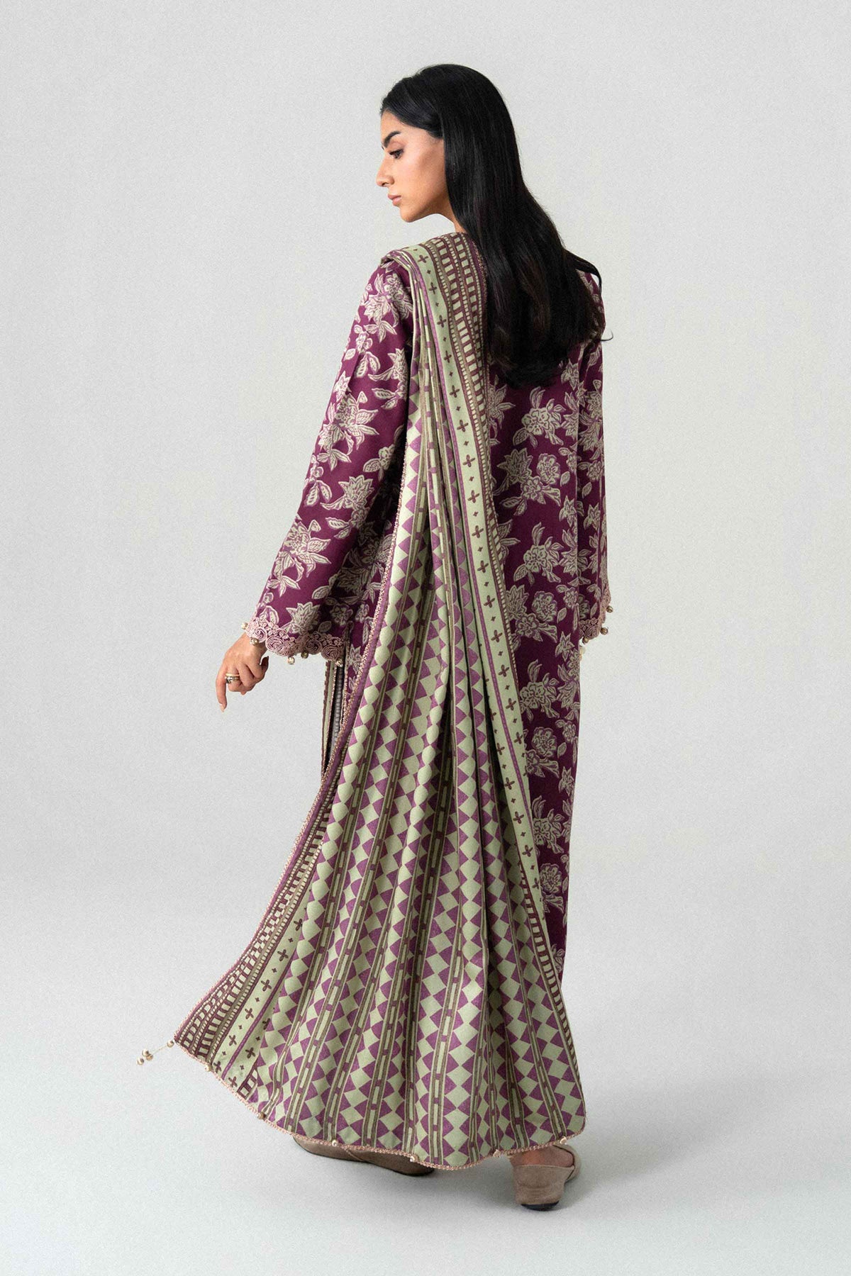 3 Piece - Printed Embroidered Suit - U3PE-NISHA26WV1-50