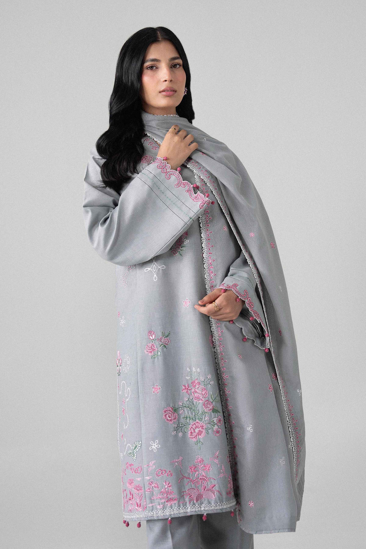 3 Piece - Embroidered Suit - U3PE-NISHA26WV1-56