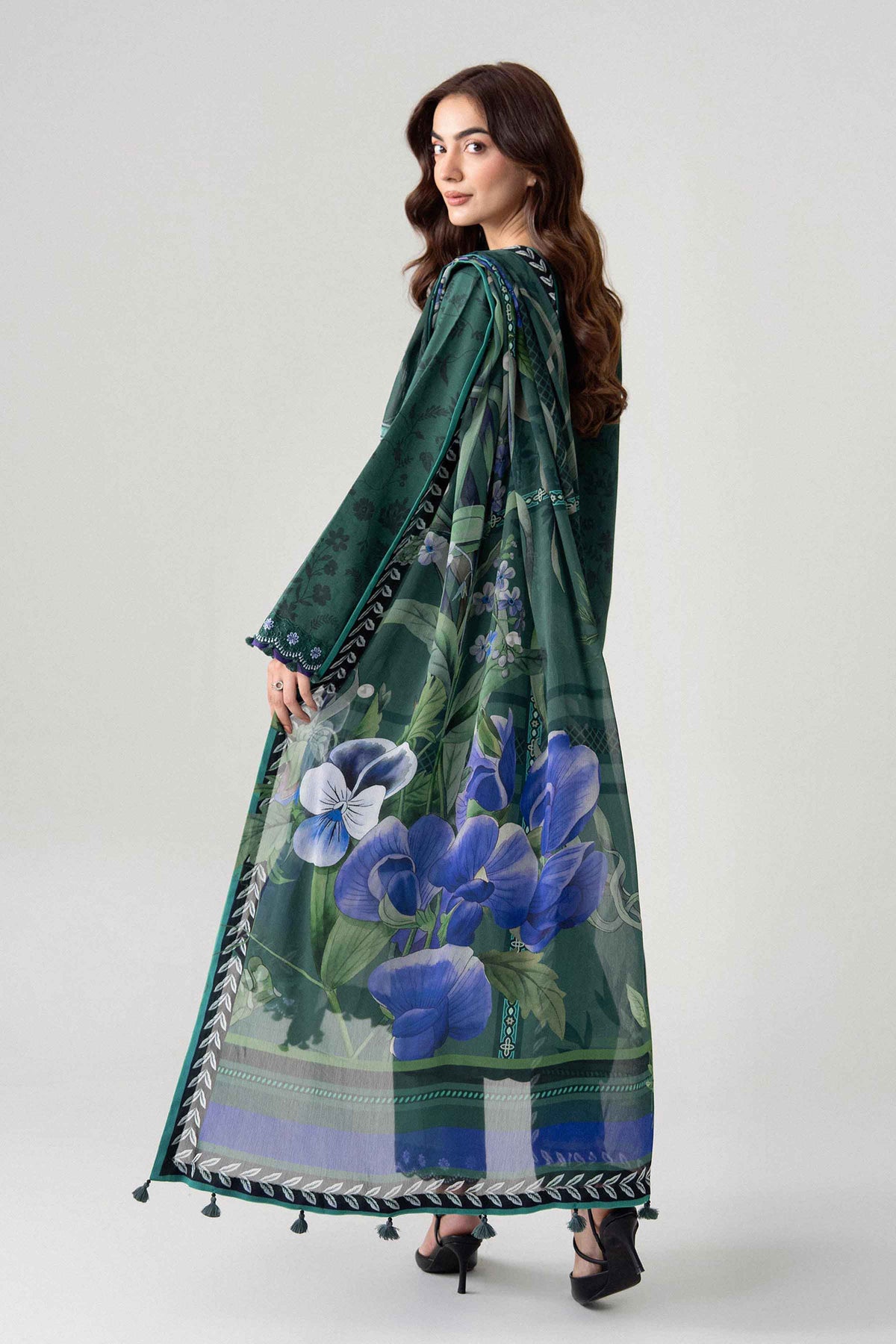 3 Piece - Digital Printed Embroidered Suit - U3PE-NISHA26WV1-69