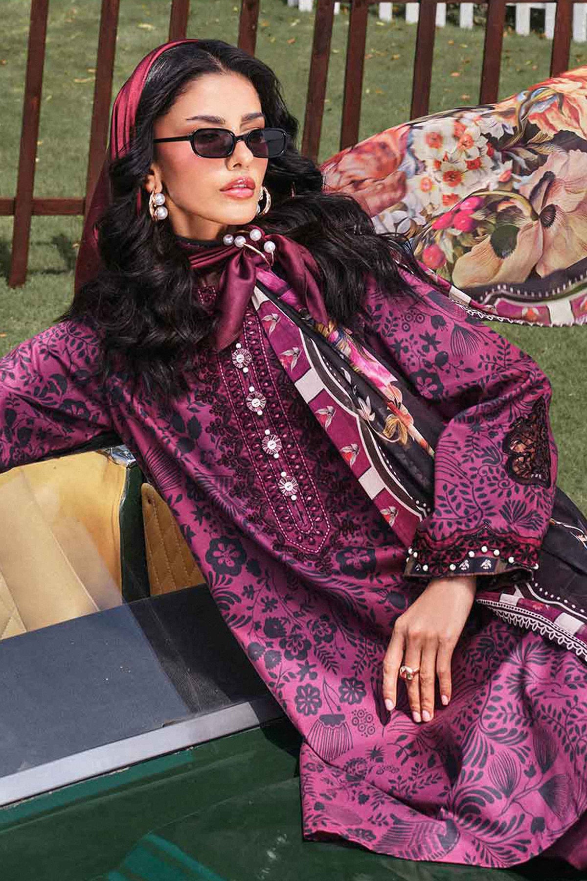 3 Piece - Digital Printed Embroidered Suit - U3PE-NISHA26WV1-70
