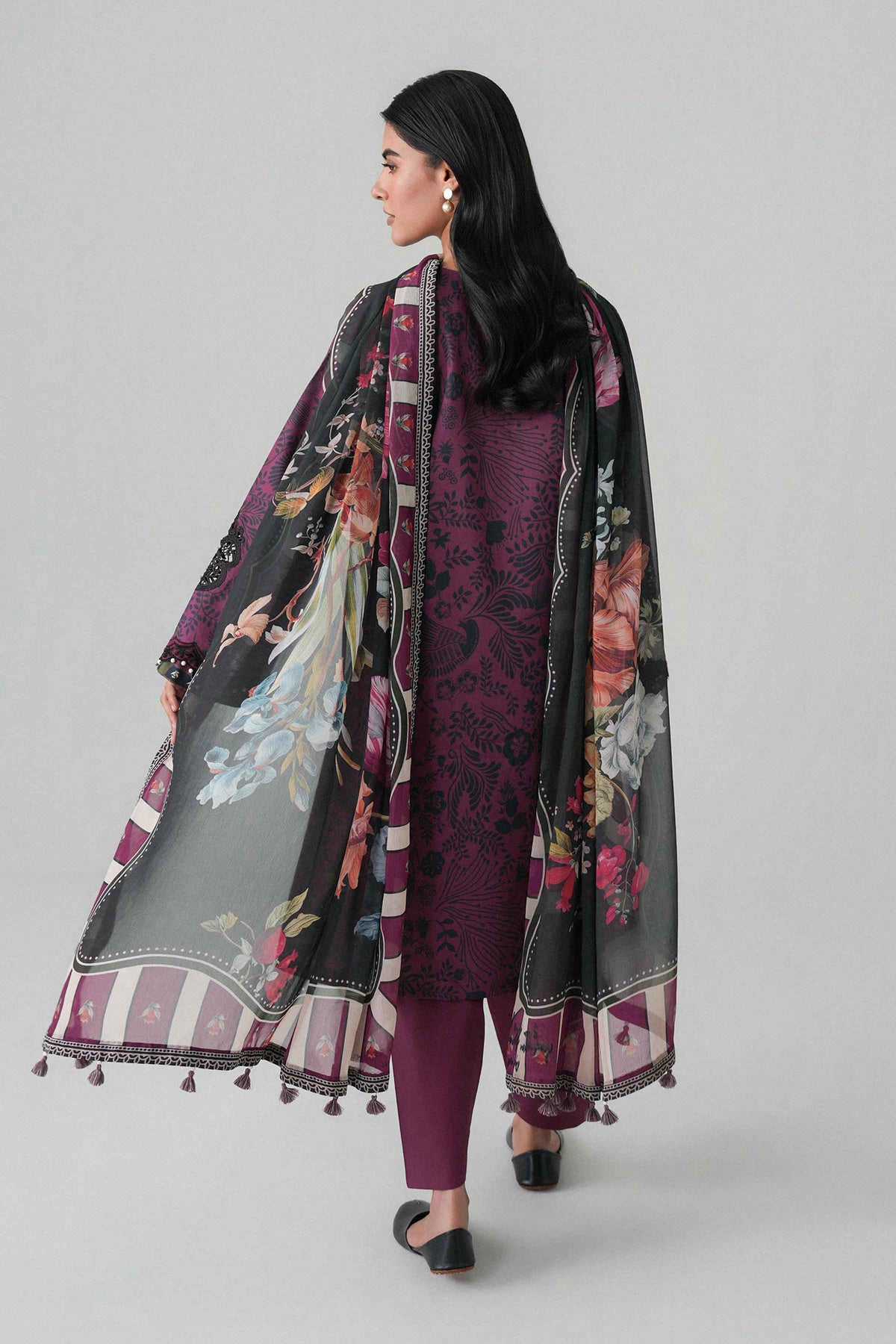 3 Piece - Digital Printed Embroidered Suit - U3PE-NISHA26WV1-70