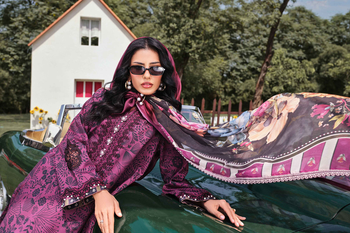 3 Piece - Digital Printed Embroidered Suit - U3PE-NISHA26WV1-70