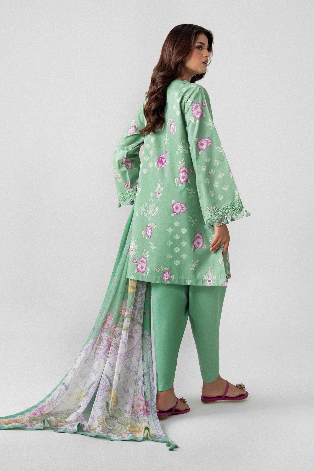 3 Piece - Digital Printed Embroidered Suit - U3PE-NISHA26WV1-71