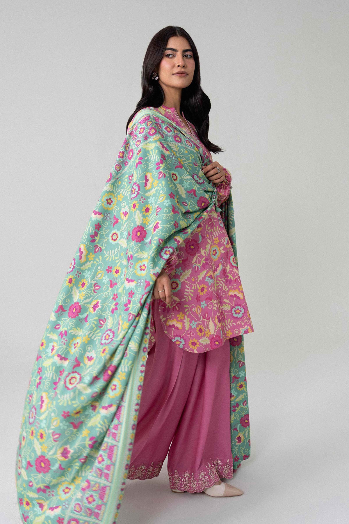 3 Piece - Printed Embroidered Suit - U3PE-NISHA26WV1-80