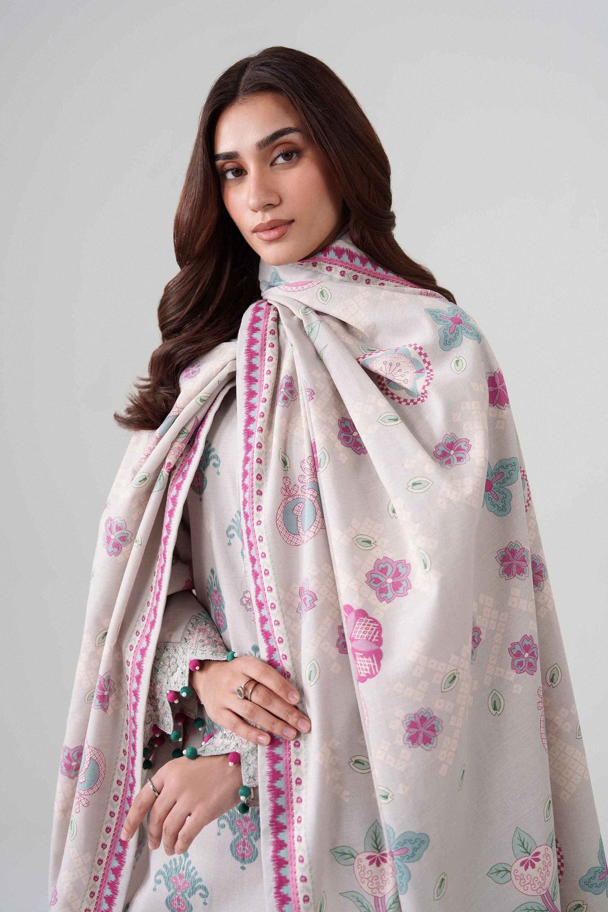 3 Piece - Printed Embroidered Suit - U3PE-NISHA26WV1-86