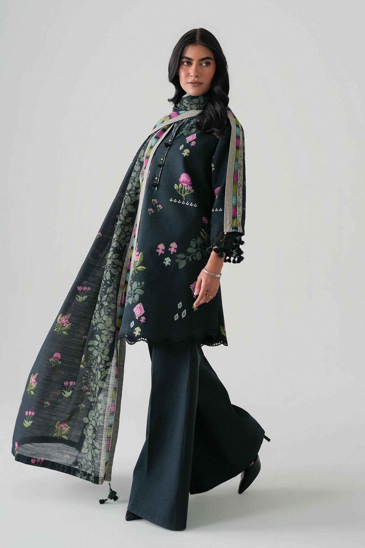 3 Piece - Printed Embroidered Suit - U3PE-NISHA26WV1-88