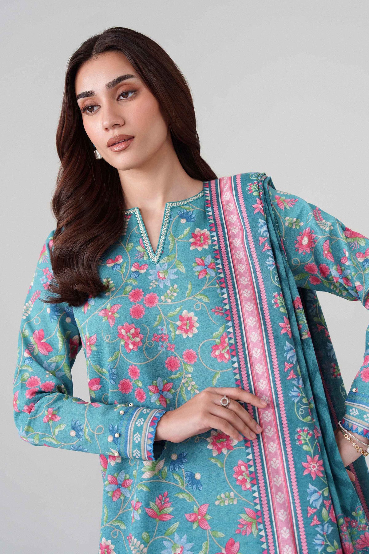 3 Piece - Printed Embroidered Suit - U3PE-NISHA26WV1-89