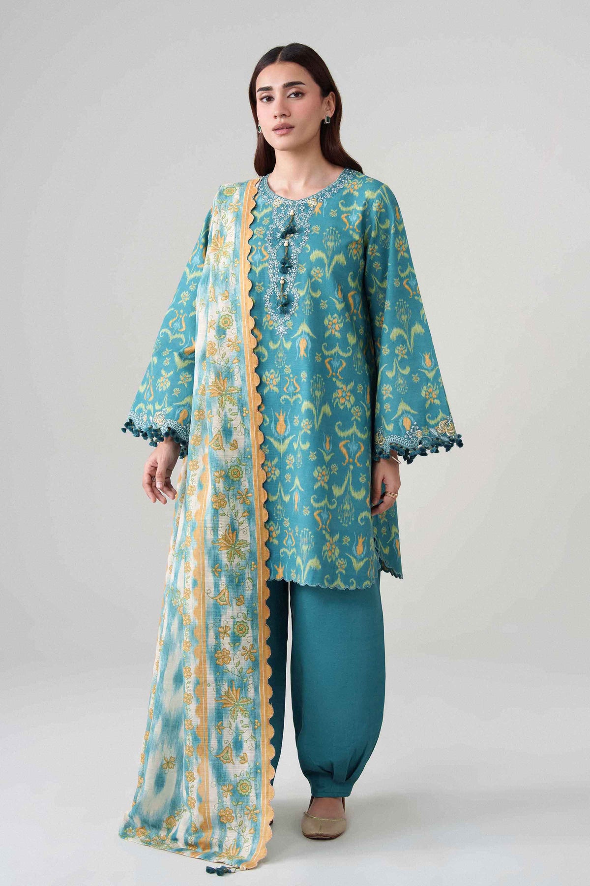 3 Piece - Printed Embroidered Suit - U3PE-NISHA26WV1-91