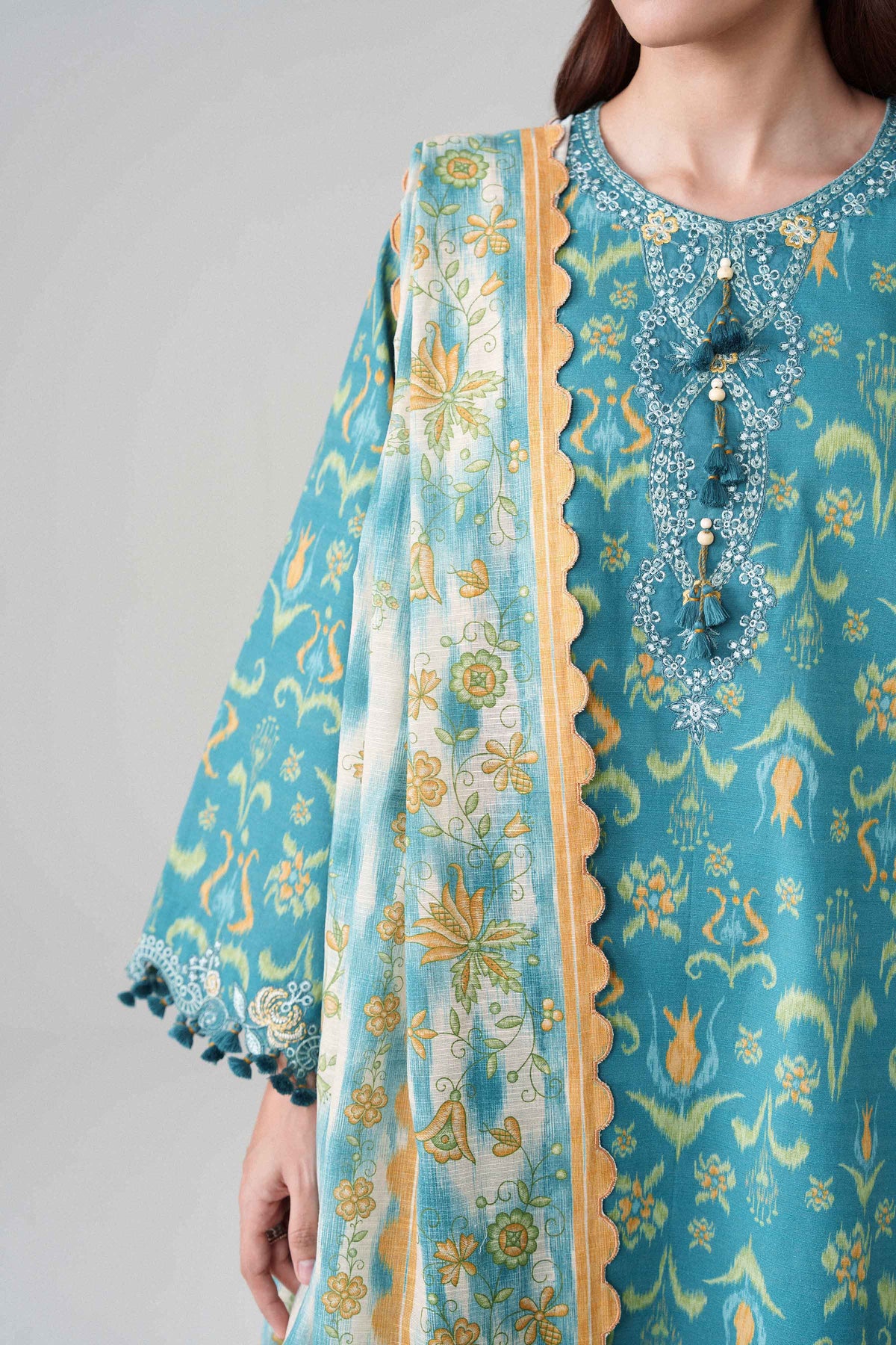 3 Piece - Printed Embroidered Suit - U3PE-NISHA26WV1-91