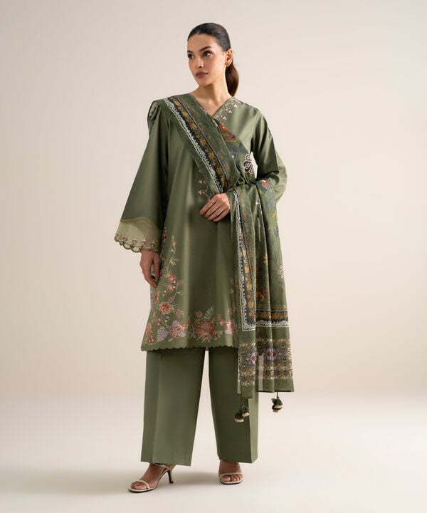 3 Piece - Embroidered Lawn Suit