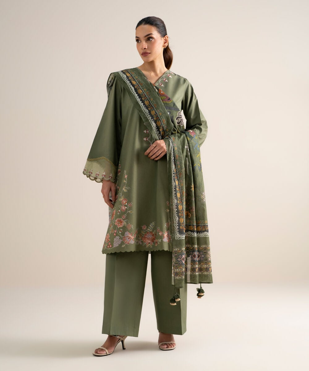 3 Piece - Embroidered Lawn Suit U3PEADD26V16