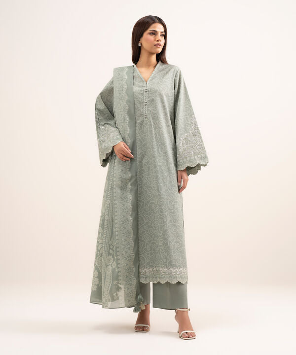 3 Piece - Embroidered Lawn Suit
