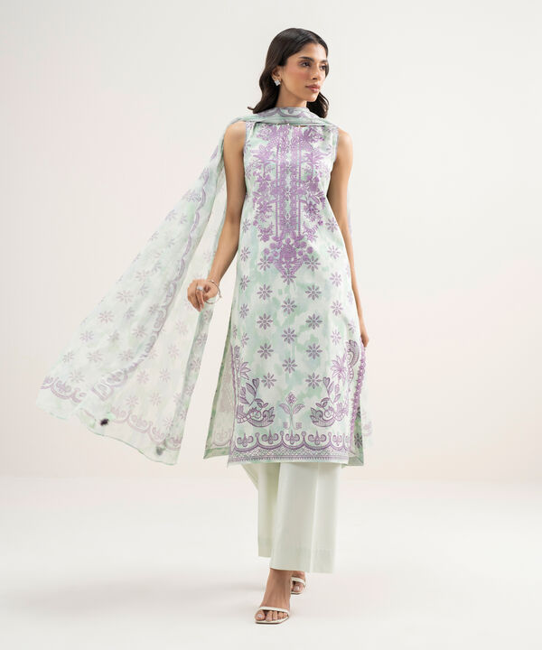 3 Piece - Embroidered Lawn Suit