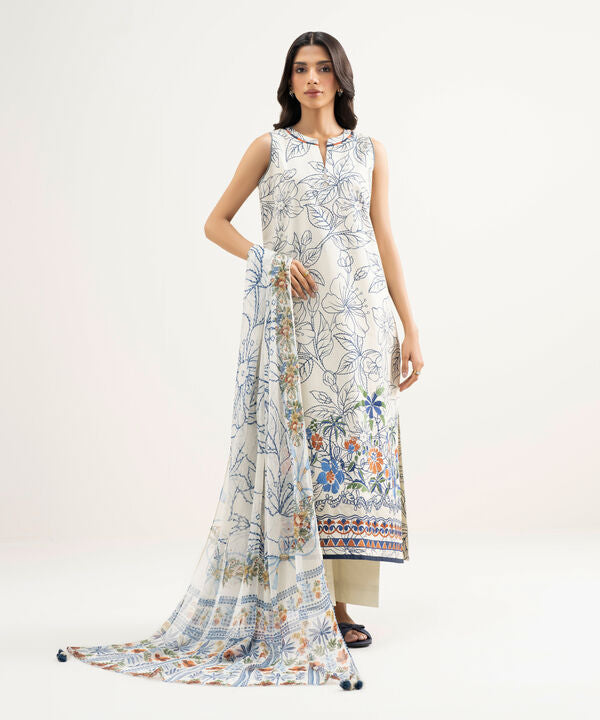3 Piece - Embroidered Lawn Suit