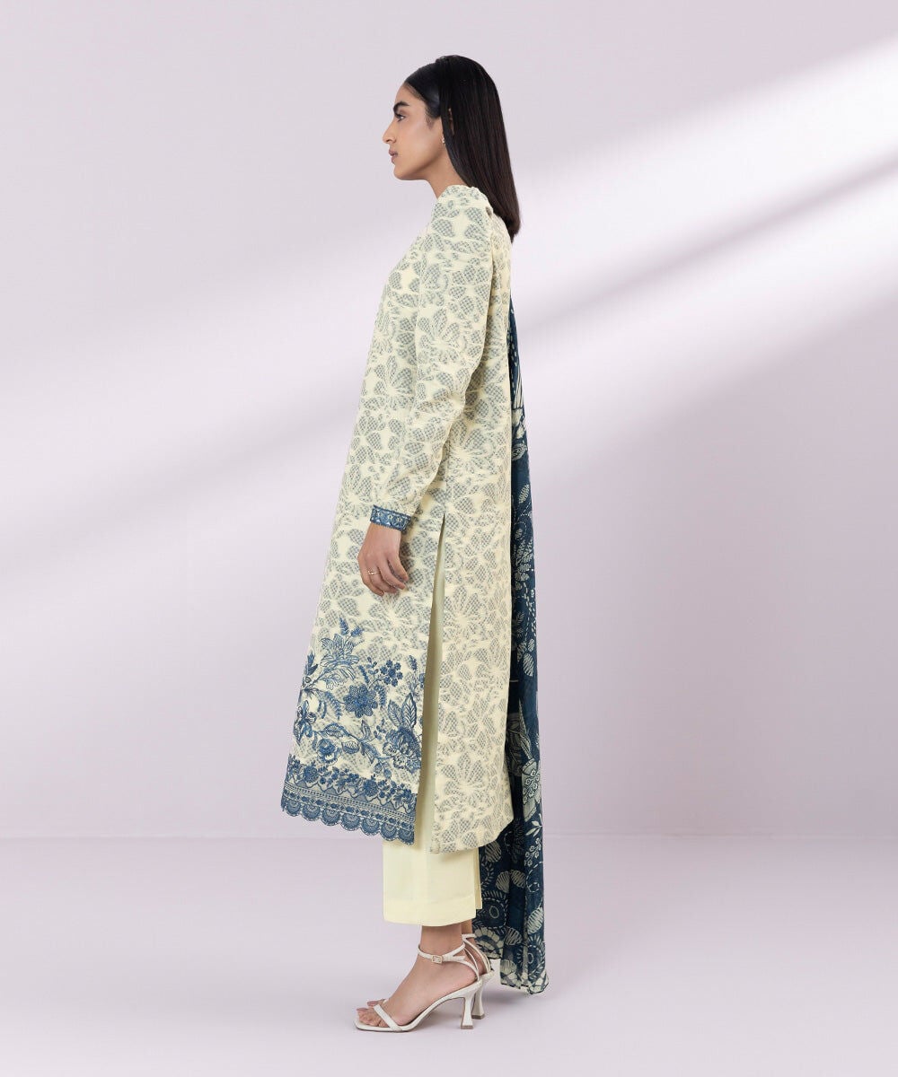 Embroidered Cambric Cigarette Pants