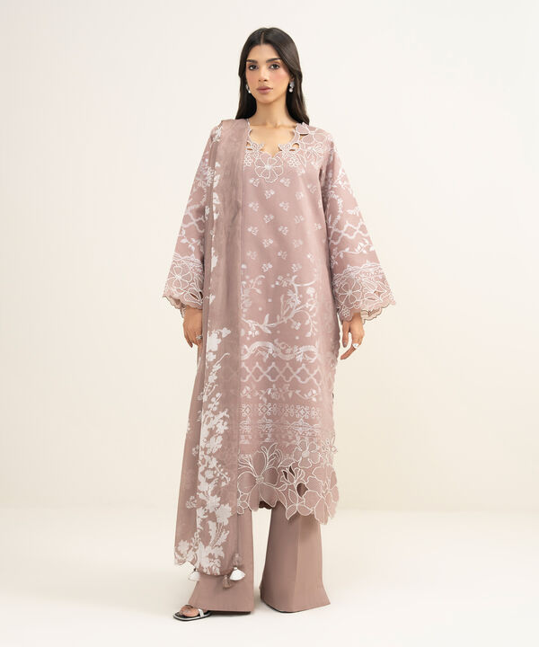 3 Piece - Embroidered Jacquard Suit