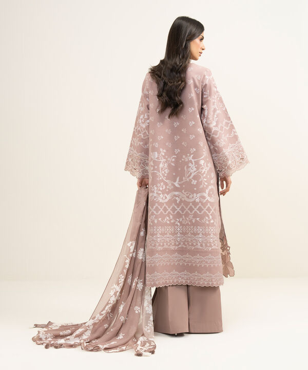 3 Piece - Embroidered Jacquard Suit
