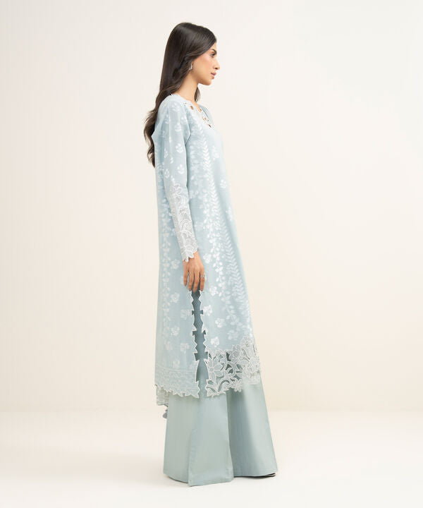 3 Piece - Embroidered Jacquard Suit