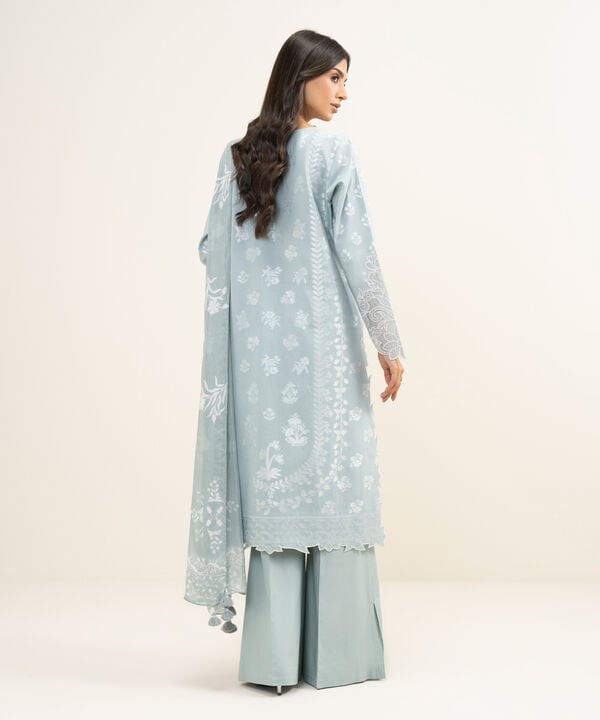 3 Piece - Embroidered Jacquard Suit