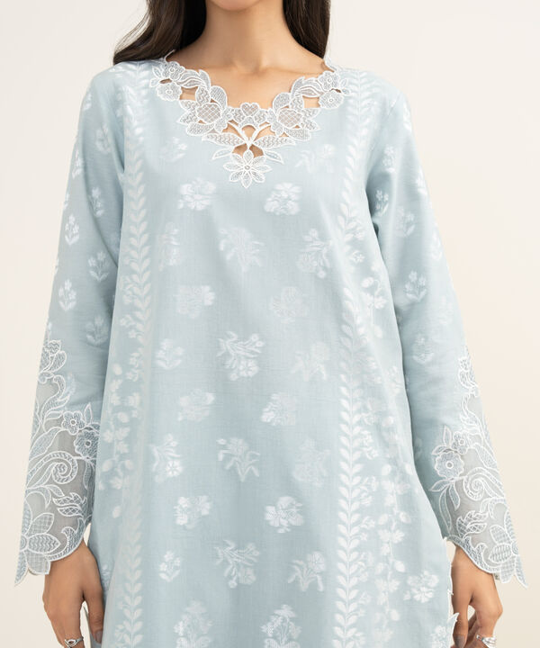 3 Piece - Embroidered Jacquard Suit
