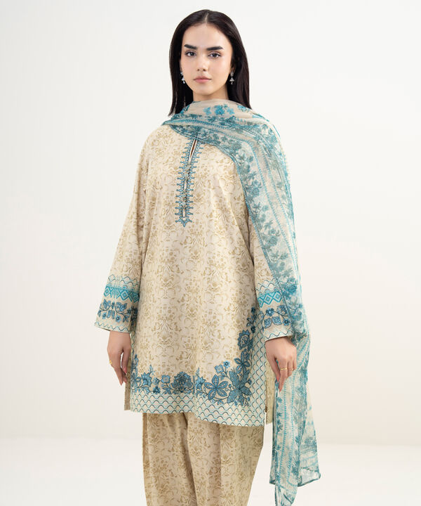 3 Piece - Embroidered Lawn Suit
