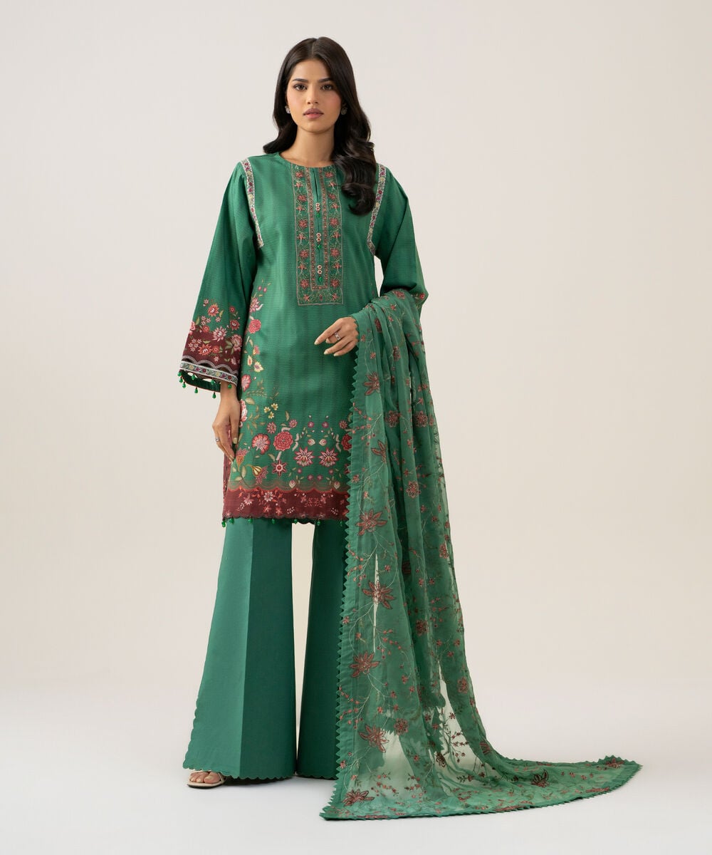 3 Piece - Embroidered Lawn Suit U3PESGS26V81