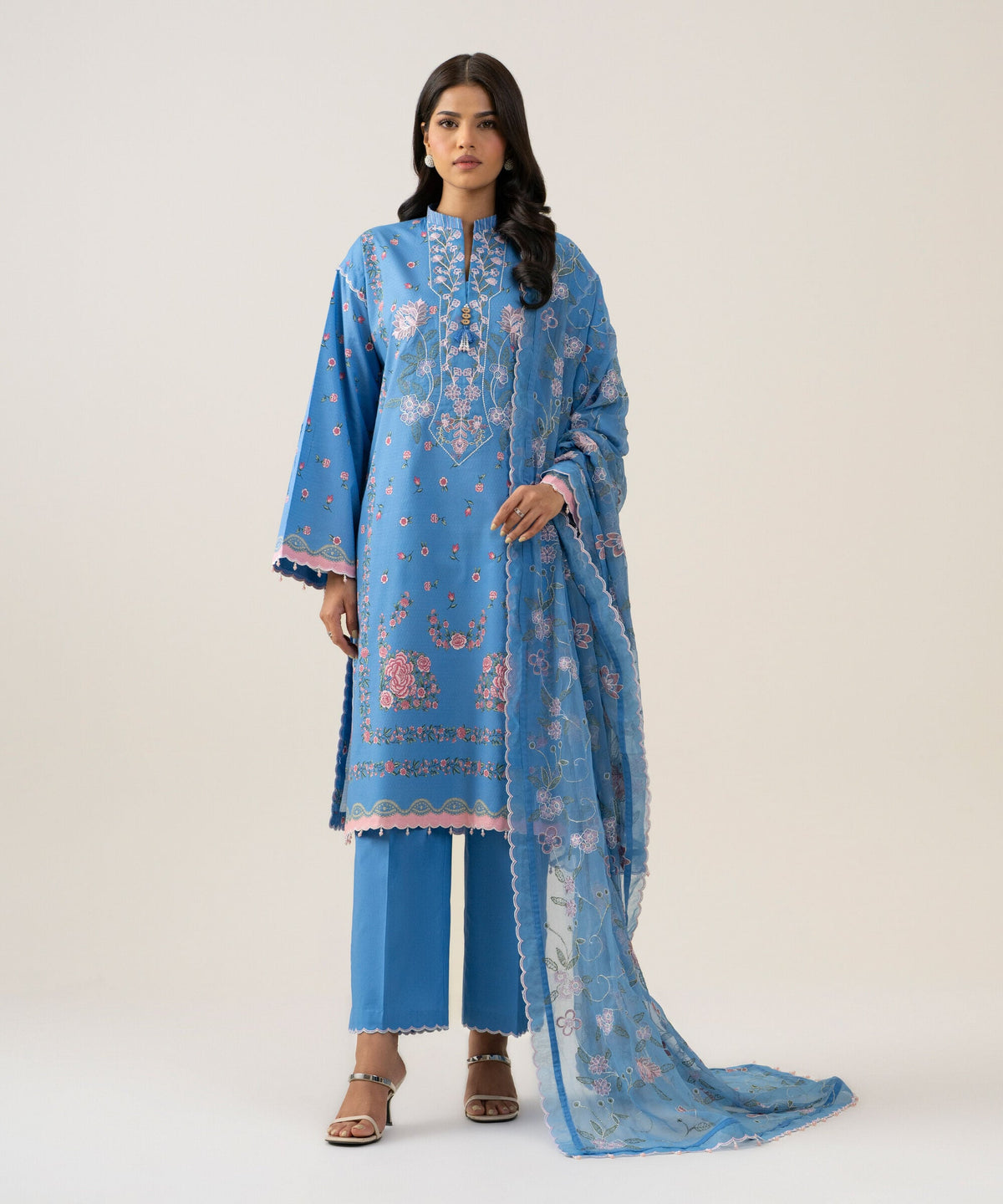 3 Piece - Embroidered Lawn Suit U3PESGS26V83