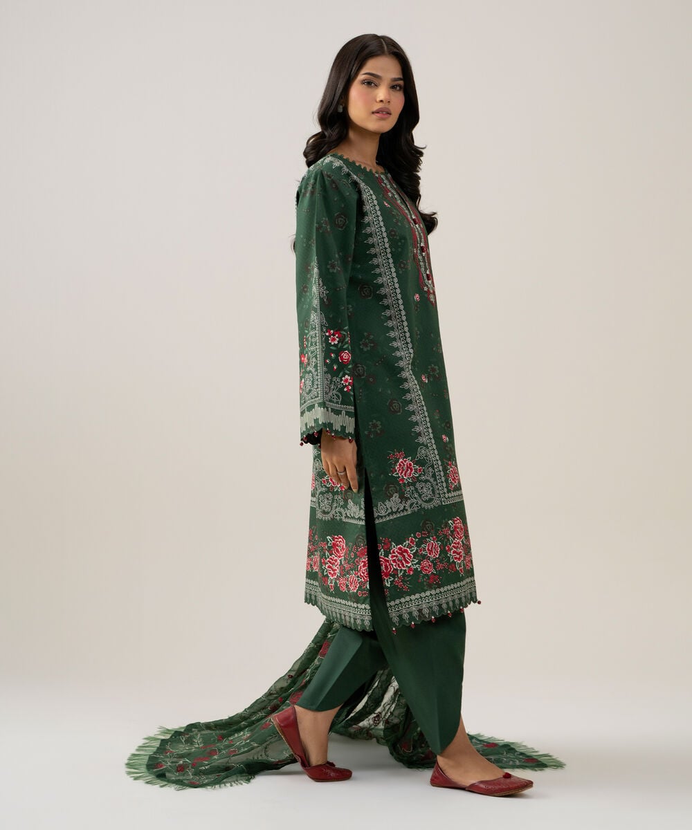 3 Piece - Embroidered Lawn Suit U3PESGS26V85