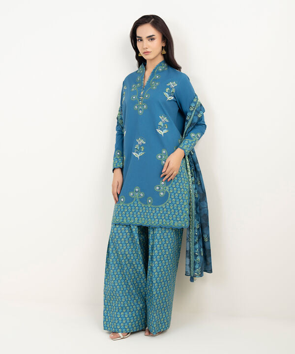 3 Piece - Embroidered Lawn Suit