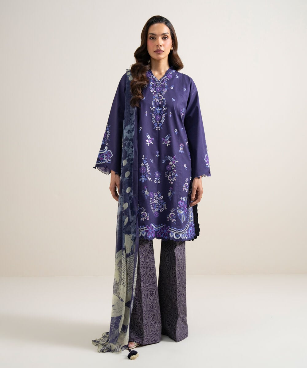 3 Piece - Embroidered Lawn Suit U3PESTS26V79