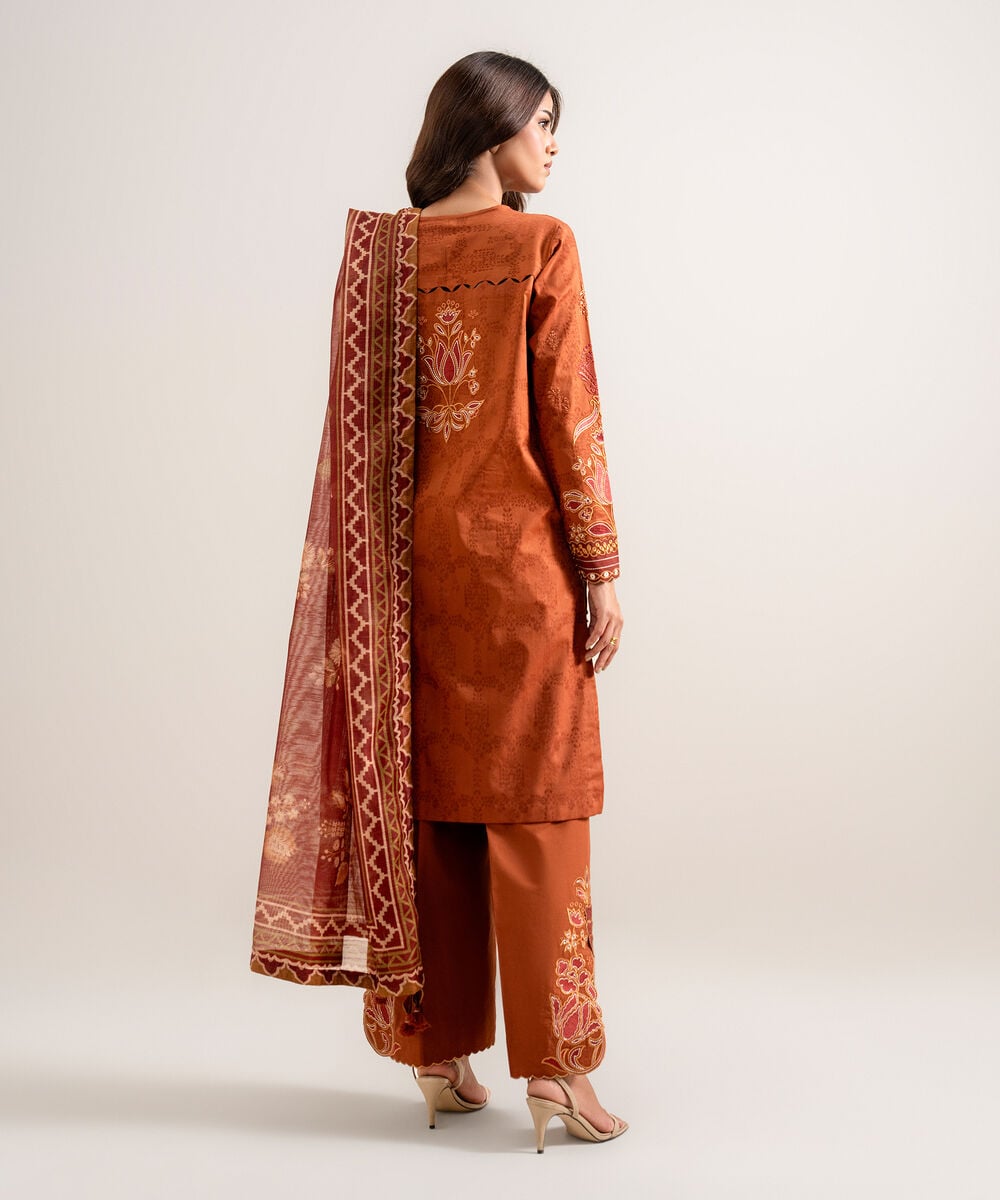 3 Piece - Embroidered Jacquard Suit U3PESTS26V82