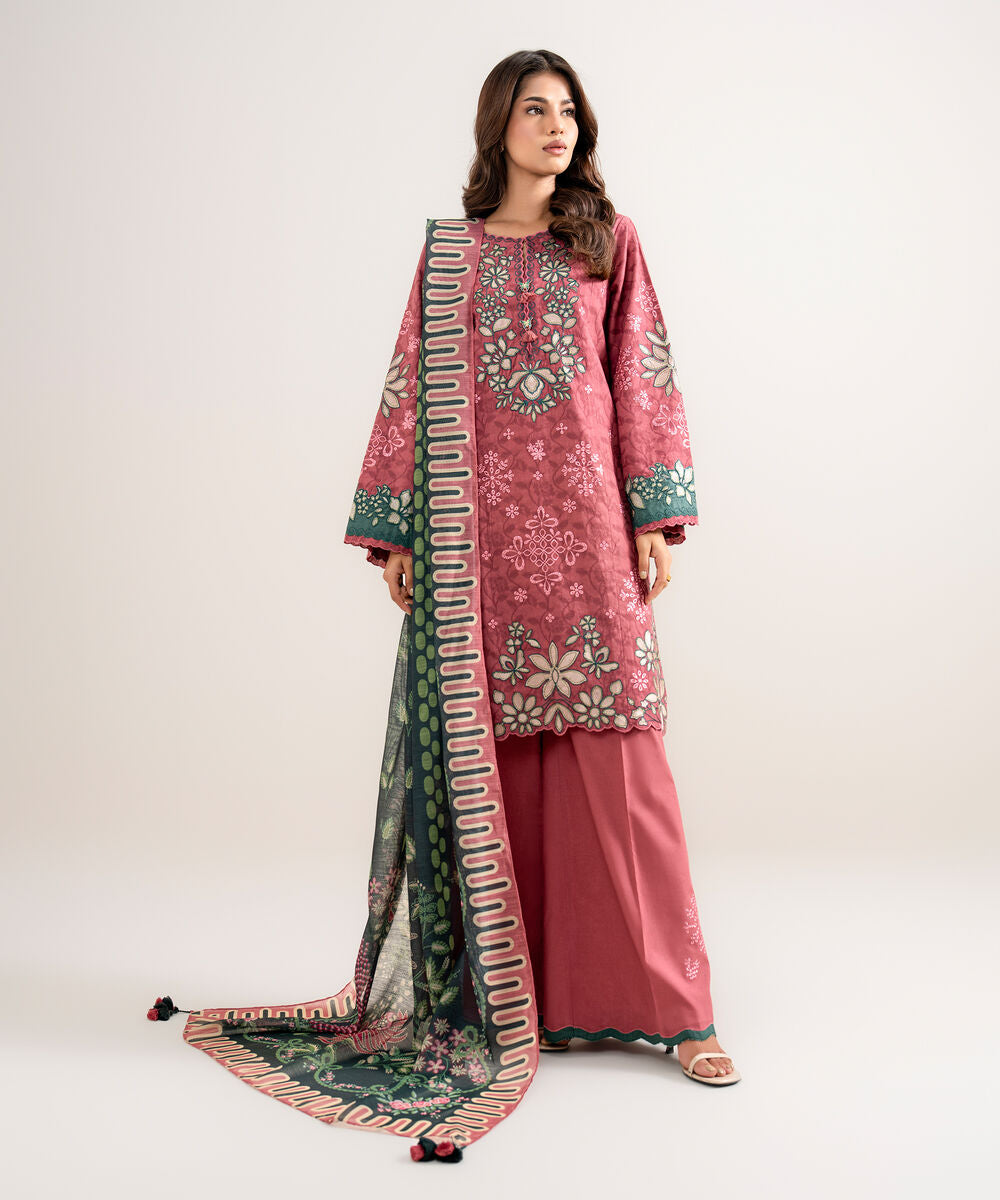 3 Piece - Embroidered Jacquard Suit U3PESTS26V83