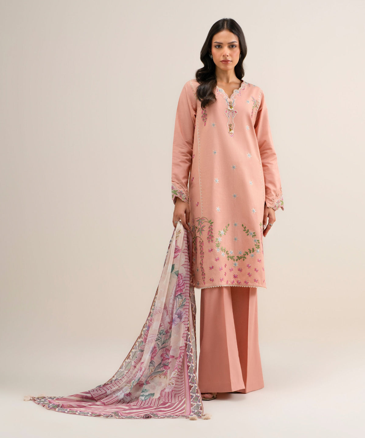 3 Piece - Embroidered Lawn Suit U3PESTS26V86