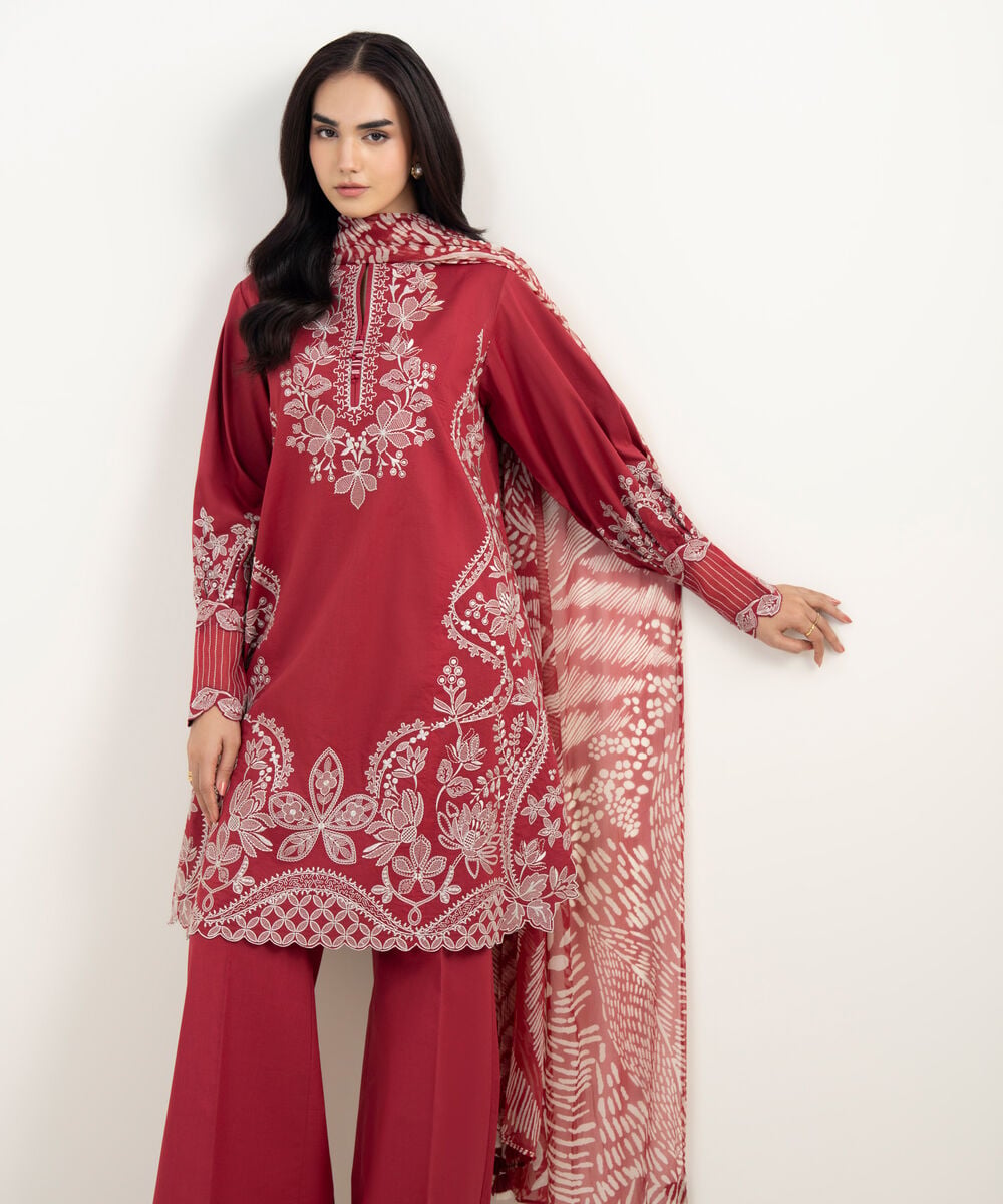 3 Piece - Embroidered Lawn Suit