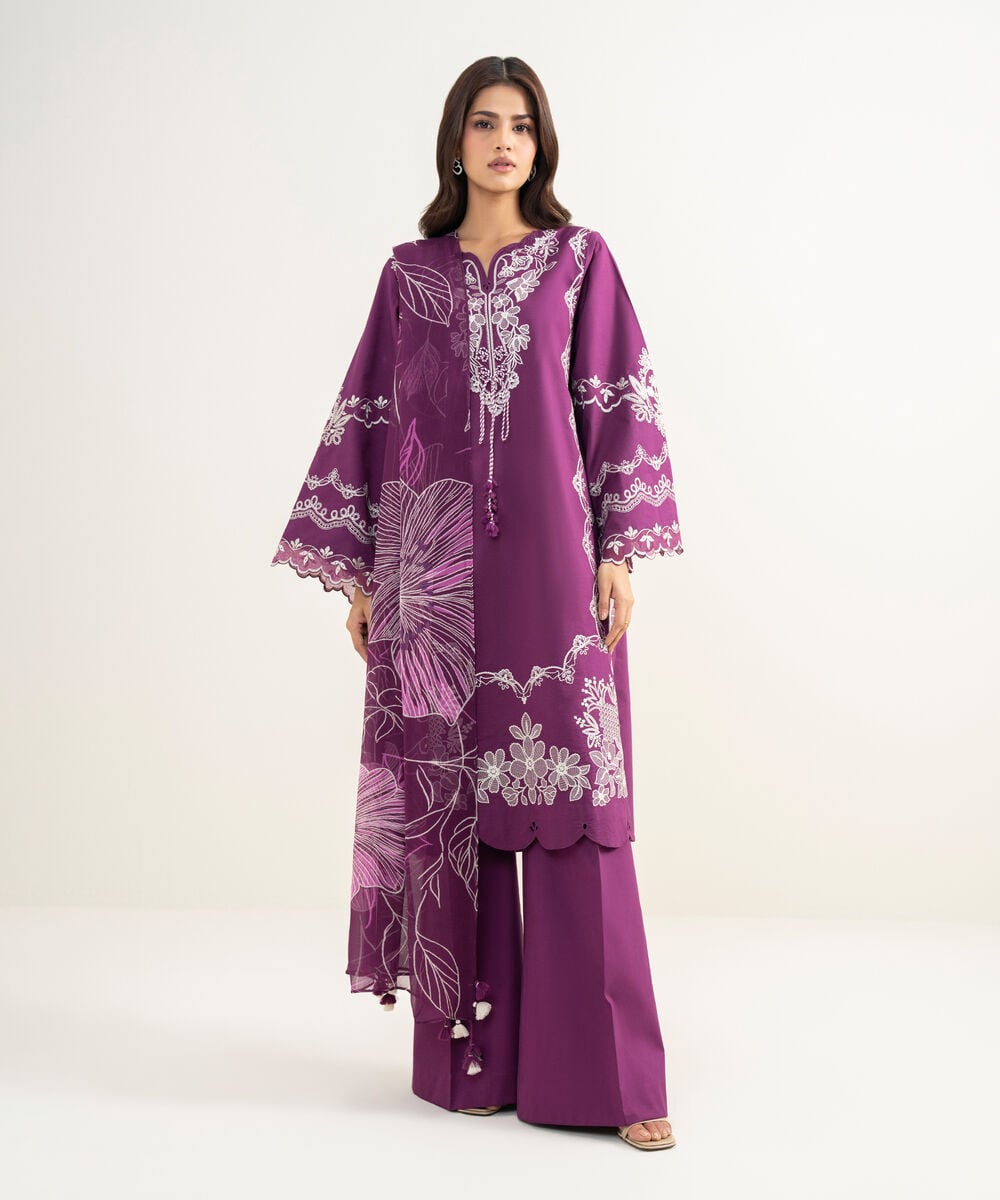 3 Piece - Embroidered Lawn Suit