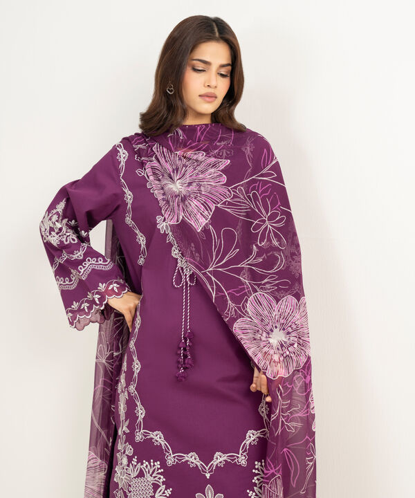 3 Piece - Embroidered Lawn Suit