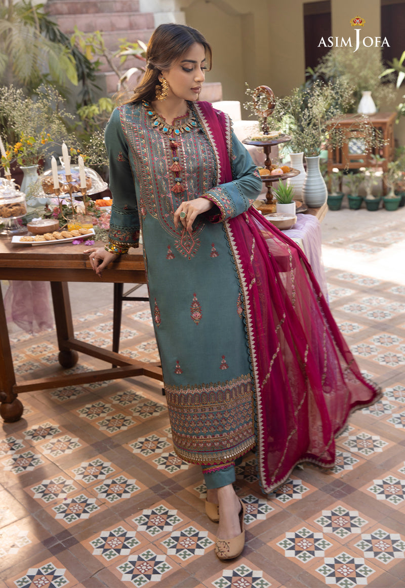 Ajso-65 Unstitched 2 Pcs Shirt Dupatta