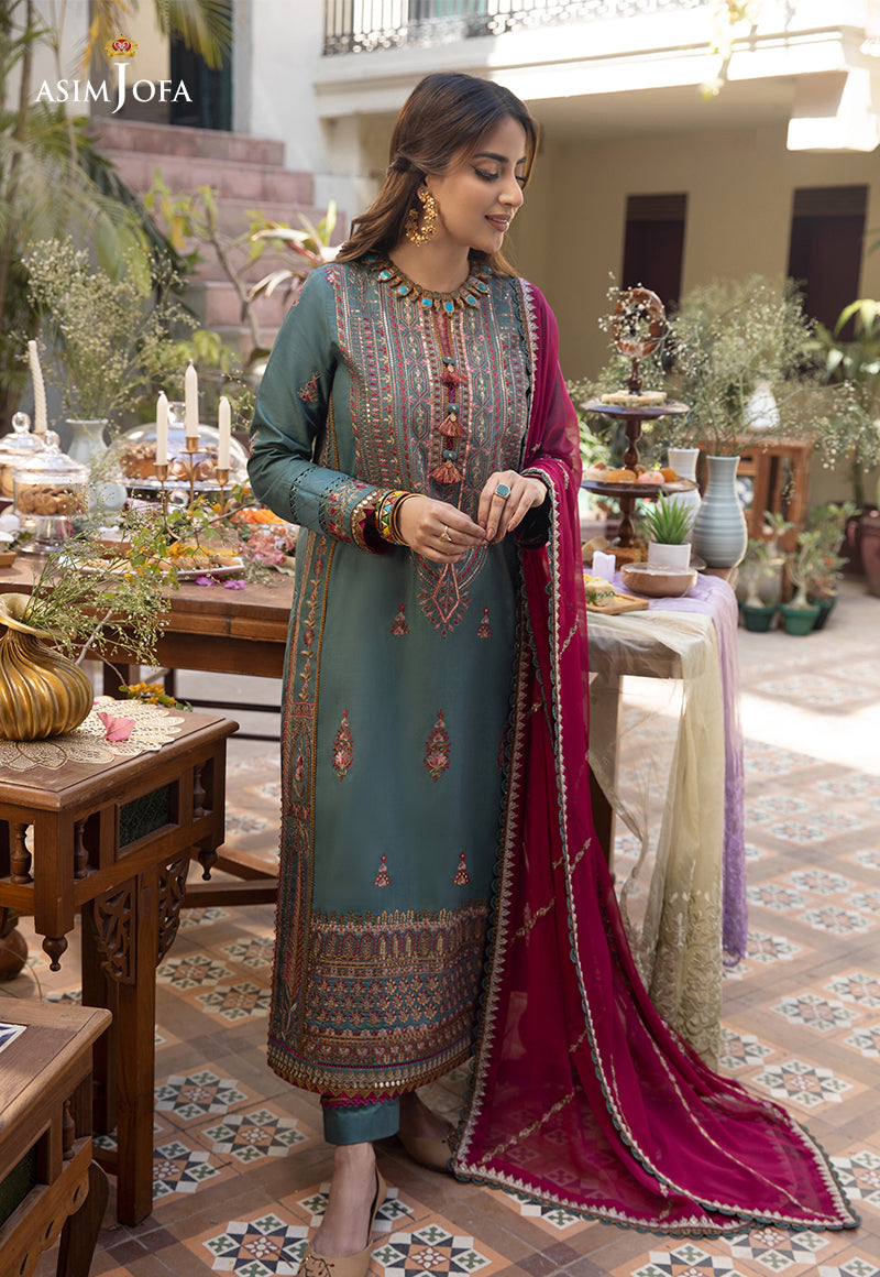Ajso-65 Unstitched 2 Pcs Shirt Dupatta