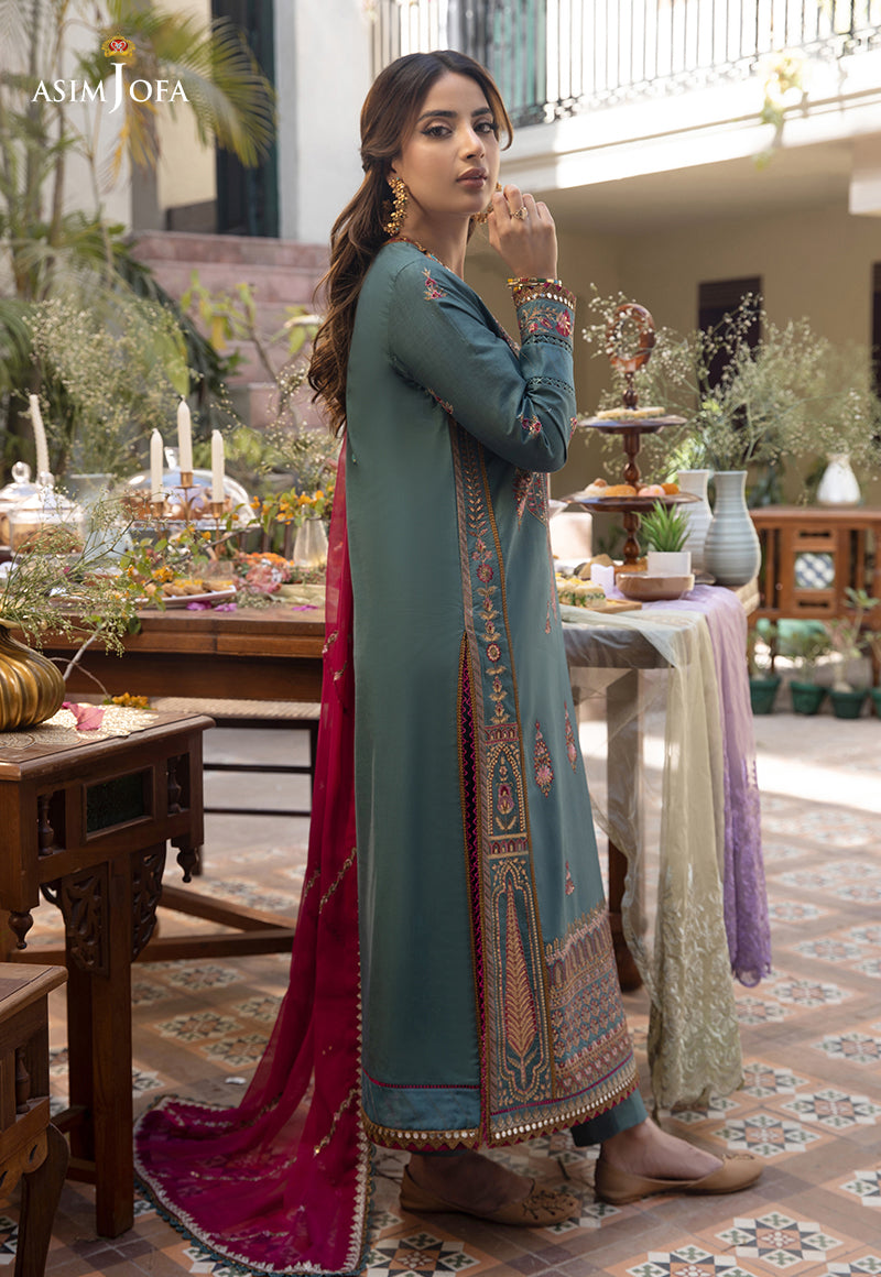 Ajso-65 Unstitched 2 Pcs Shirt Dupatta