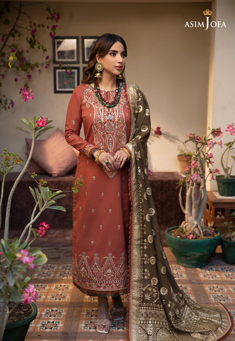 AJZB-14 Designers Stitched CAMBRIC 3 PCS