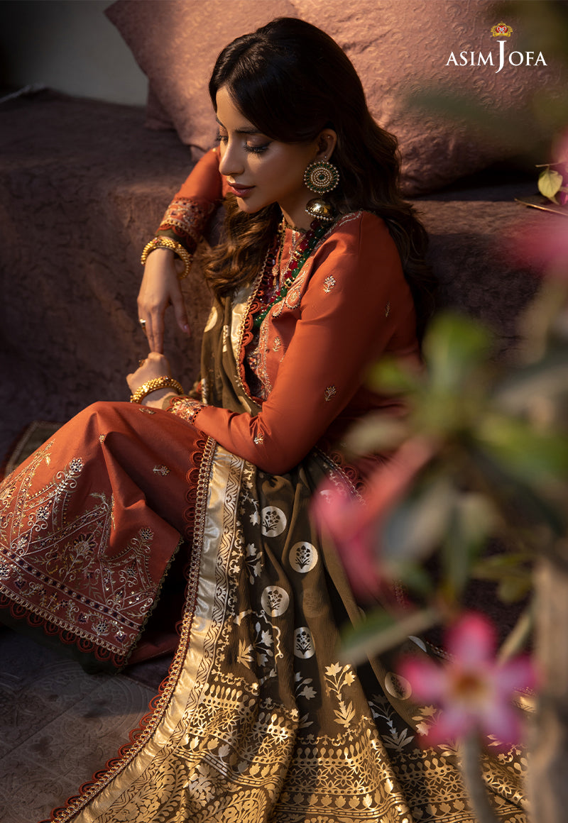 AJZB-14 Designers Stitched CAMBRIC 3 PCS