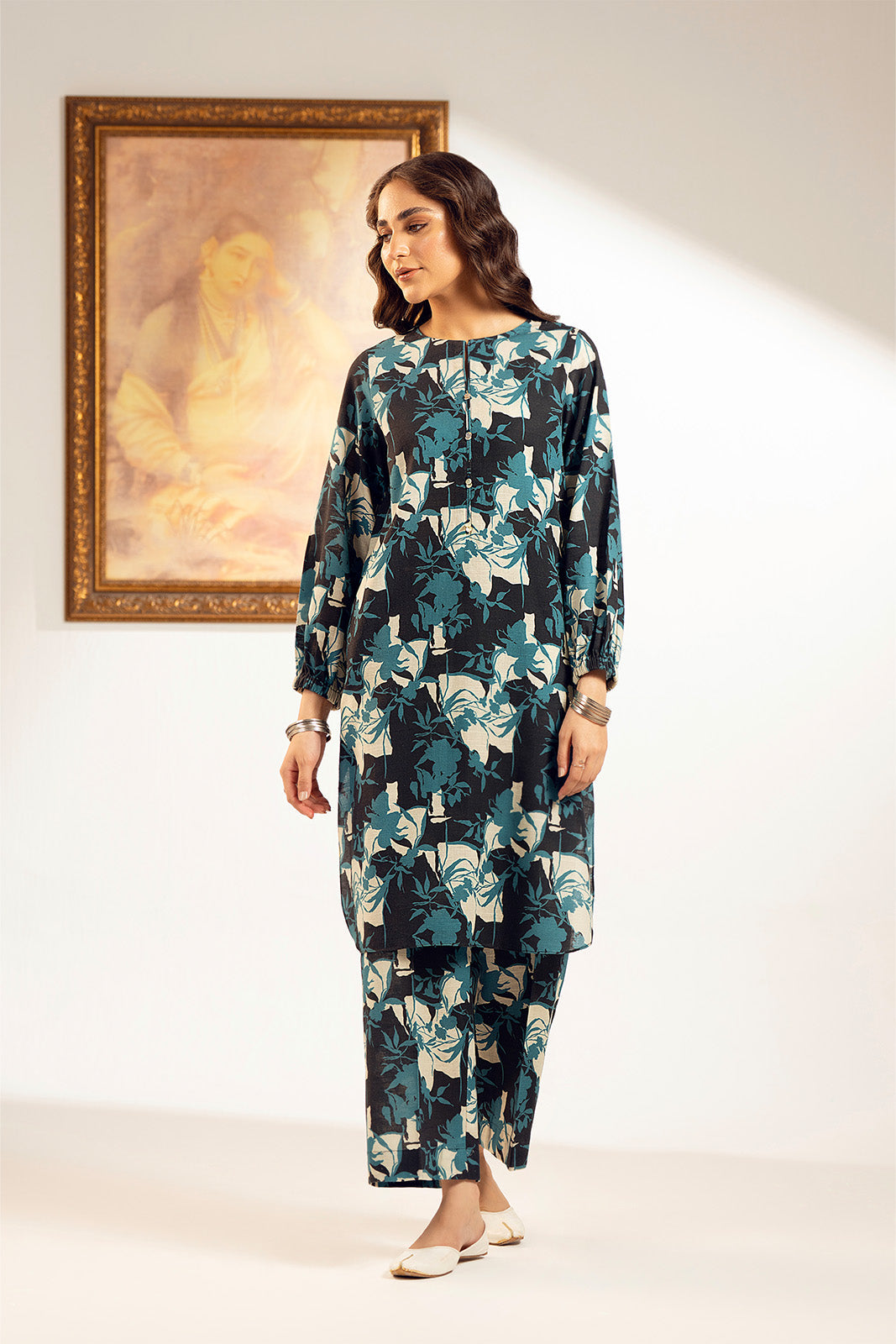 2 Piece Unstitched Printed Cambric Printed Suit (UC0067)