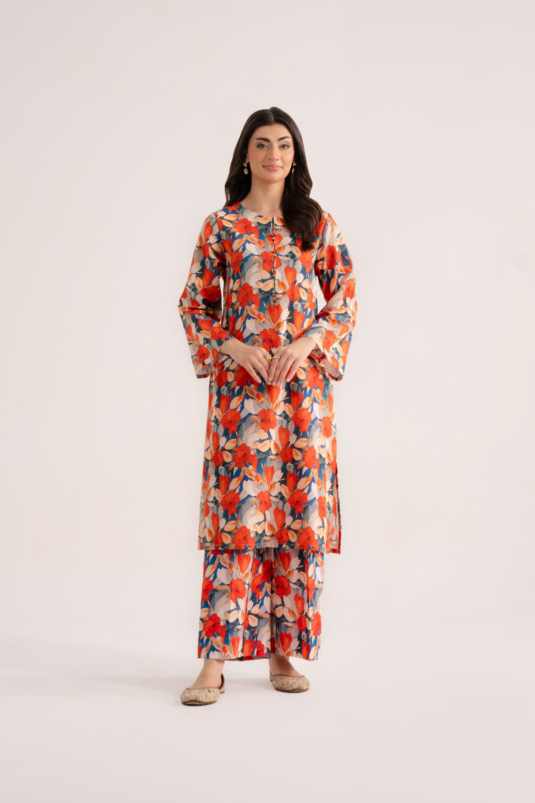 3 Piece Unstitched Slub Khaddar Printed Suit (UC0072)