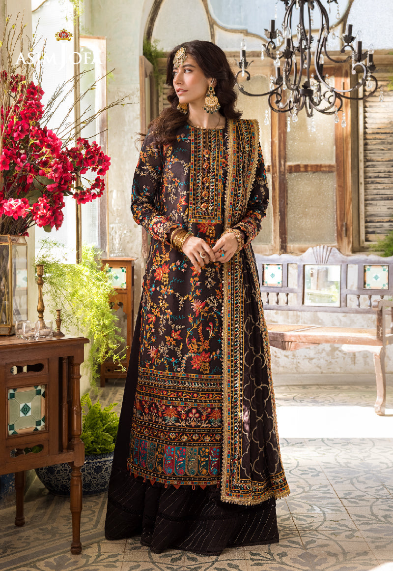 Ajlr-01 Designers Stitched Embroidered Lawn 3 Pcs
