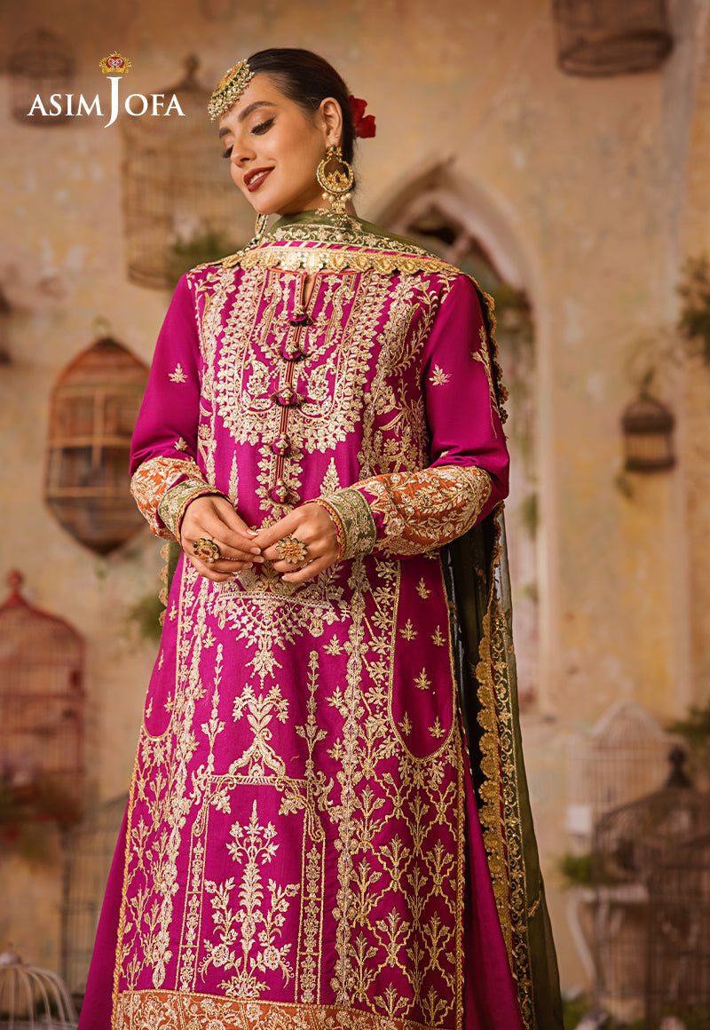 AJLR-02 DESIGNERS STITCHED EMBROIDERED SILK 3 PCS